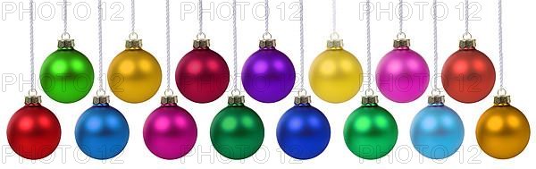 Christmas Christmas baubles banner Christmas time Advent baubles decoration hanging exempt isolated exempt decoration