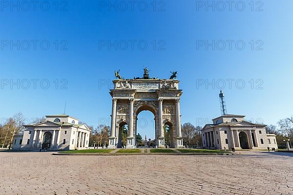 Arco Della Pace Milano Peace Arch Triumphal Gate Travel City in Milan