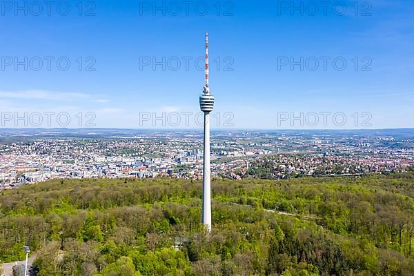 Stuttgart TV Tower Skyline Aerial Photo City Architecture Travel in Stuttgart