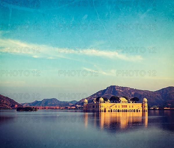 Vintage retro hipster style travel image of Rajasthan landmark