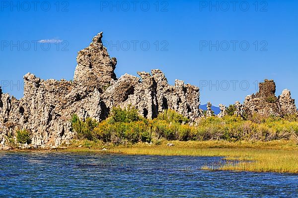 Shore with tufa in bizarre shapes