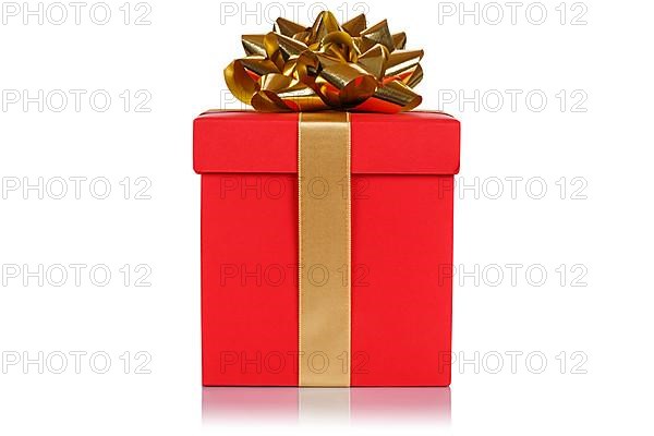 Birthday Christmas Gift Christmas present Birthday gift box red cut out isolated in Stuttgart
