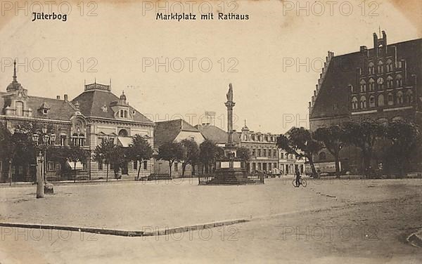 Market with town hall in Jueterbog