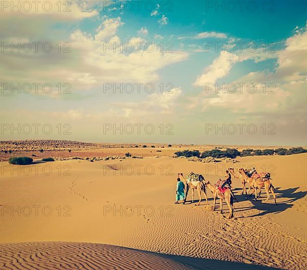 Vintage retro hipster style travel image of Rajasthan travel background