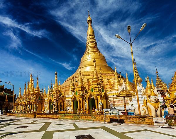 Myanmer famous sacred place and tourist attraction landmark