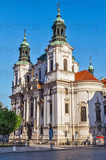 St. Nicholas church at Old Town Square early in morning