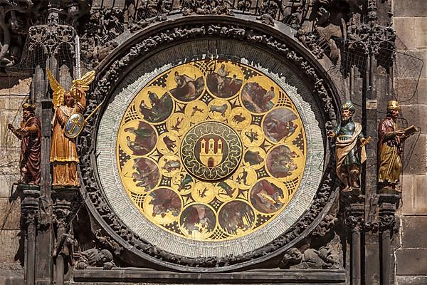 Astronomical clock on Town Hall. Prague