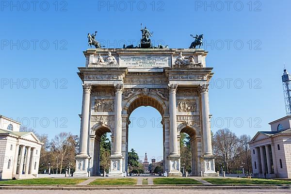 Arco Della Pace Milano Peace Arch Triumphal Gate Travel City in Milan