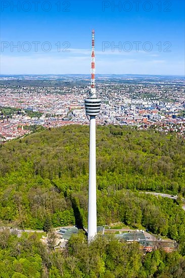 Stuttgart TV Tower Skyline Aerial Photo City Architecture Travel in Stuttgart