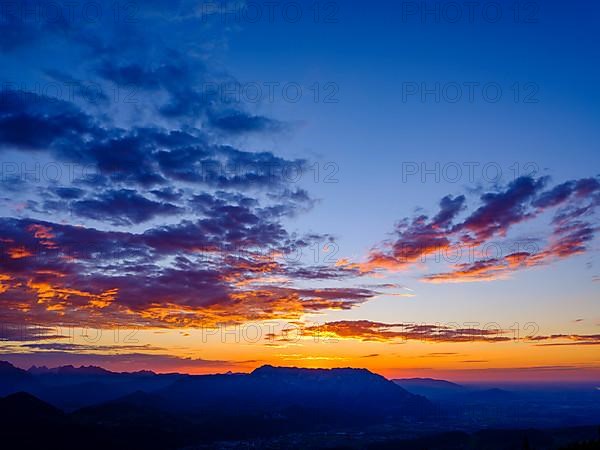 Silhouette of the Berchtesgaden Alps