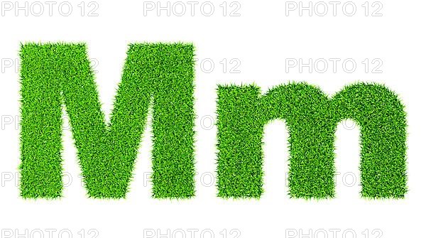 Grass letter M