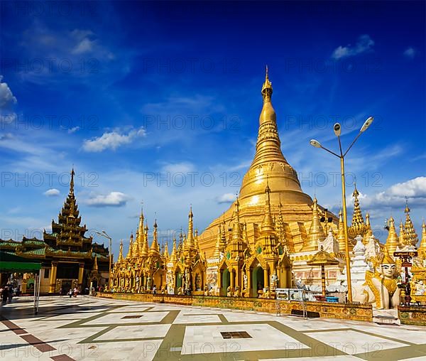 Myanmer famous sacred place and tourist attraction landmark