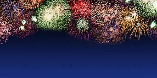 New Year's Eve Fireworks New Year's Eve Text Free Space Copyspace Banner New Year New New Celebration in Stuttgart