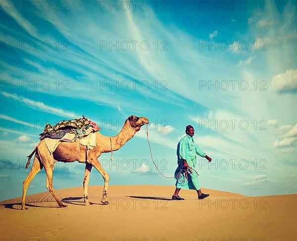 Vintage retro hipster style travel image of Rajasthan travel background