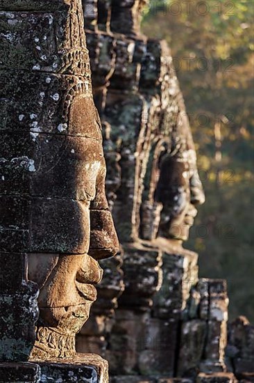 Ancient stone faces of Bayon temple