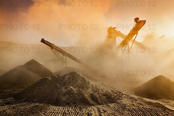 Industrial hell pollution background concept