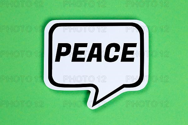 Peace Peace in Speech Bubble Communication Concept Talk in Stuttgart