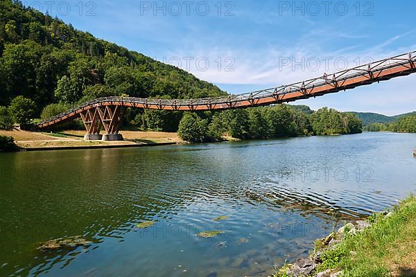 Wooden bridge near Essing over the Main-Danube Canal