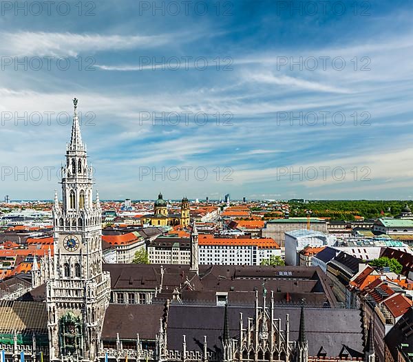 View of Munich Marienplatz