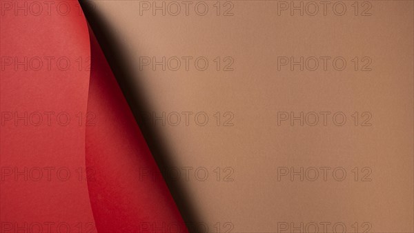 Wavy red paper copy space brown paper. Resolution and high quality beautiful photo