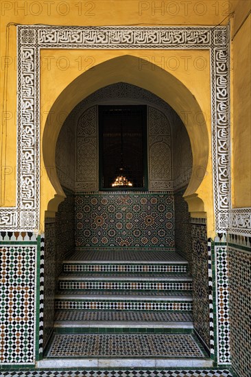 Prayer niche in yellow wall