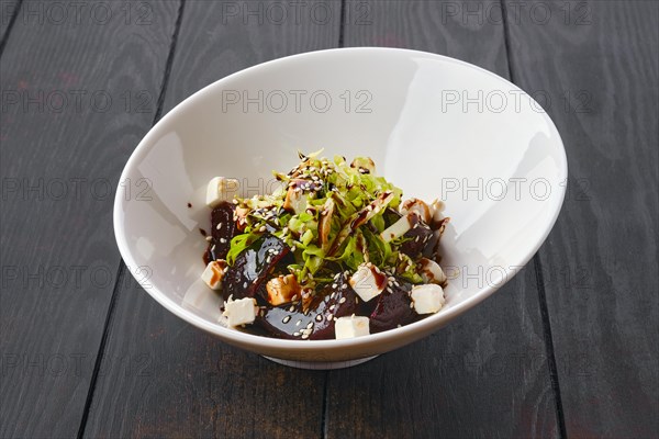 Salad with boiled beetroot