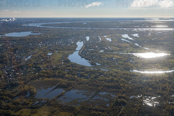 Aerial of the Taiga near