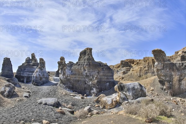 Rocky landscape around the volcano Montana de Guenia