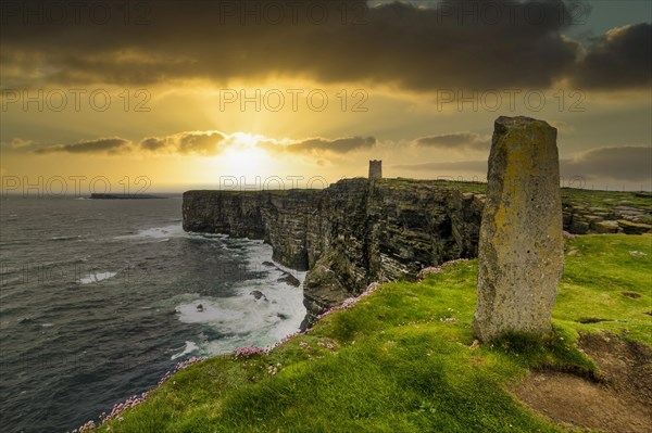 High above the cliffs