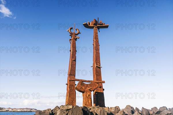 Erjos-En Jostailuak monument in the resort town named Costa Teguise