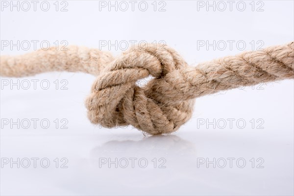 Rope knot on a white background