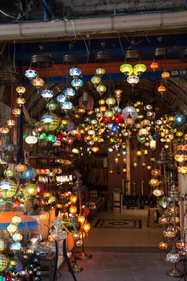 Mosaic Ottoman lamps from Grand Bazaar in Istanbul