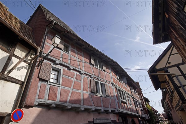 Colourful half-timbered houses in the historic old town of Eguisheim