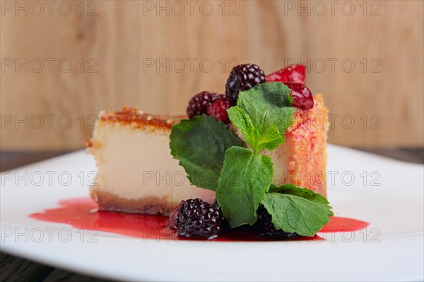 Piece of cheesecake with cherry