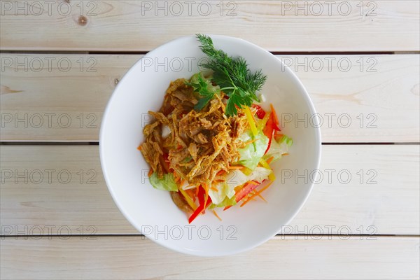 Spring salad with cabbage