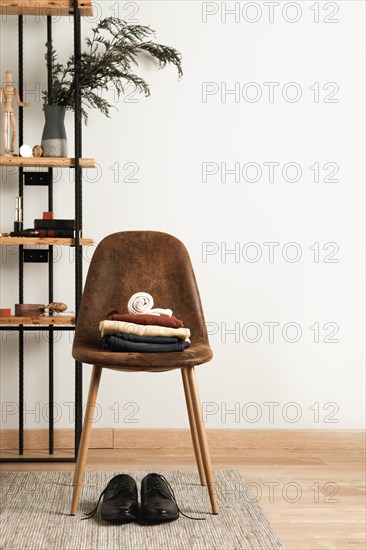 Front view casual clothes top interior chair