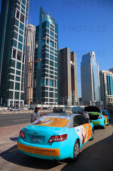 High-rise buildings around Conference Street in Doha