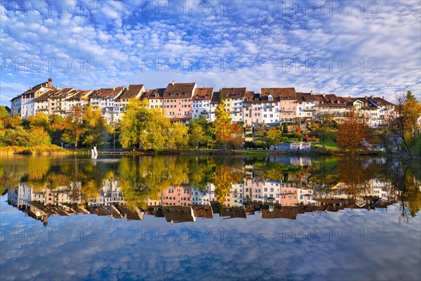 Local view of the old town of Wil in autumn