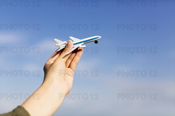 Toy plane hand. Resolution and high quality beautiful photo