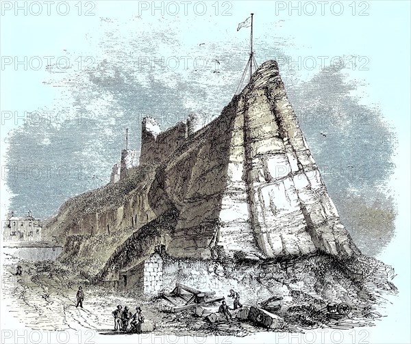 Ruin of Hastings Castle circa 1880