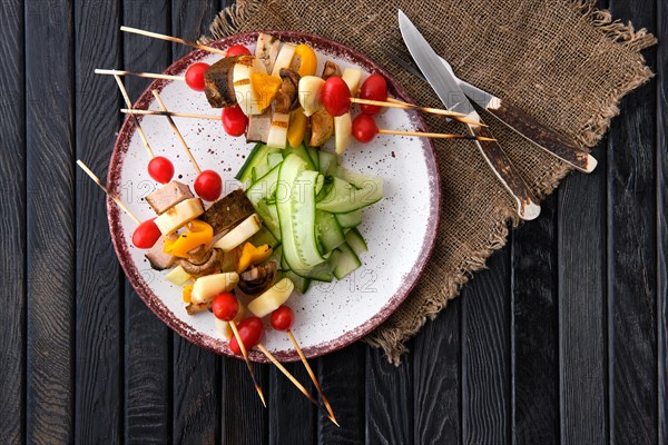 Shashlik with vegetables