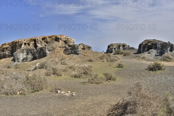 Rocky landscape around the volcano Montana de Guenia