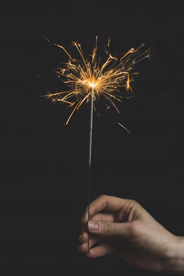 New year concept with sparkler