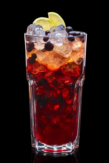 Bull rush cocktail with black currant