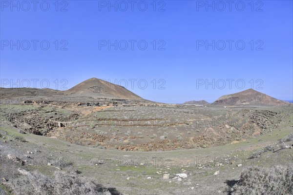 Rocky landscape around the volcano Montana de Guenia