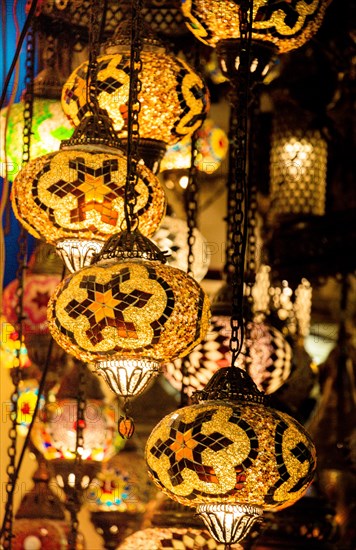 Mosaic Ottoman lamps from Grand Bazaar in Istanbul