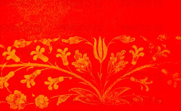 Floral art pattern example of the Ottoman time in view