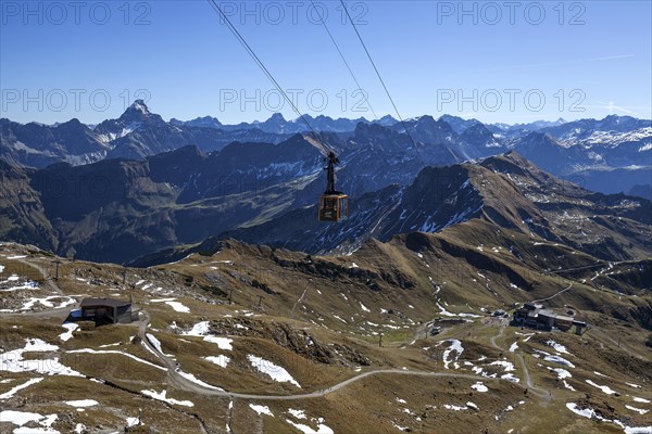 View from Nebelhorn to Allgaeu Alps