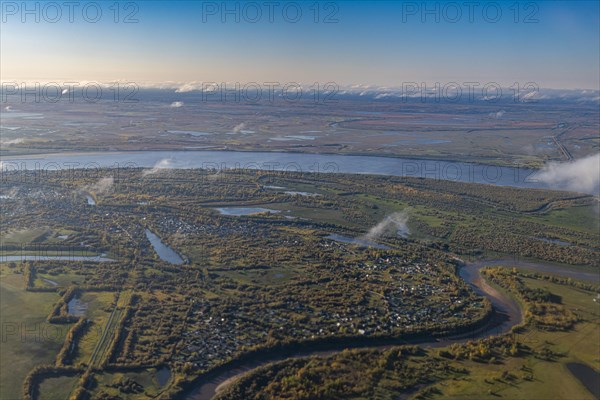 Aerial of the Taiga near