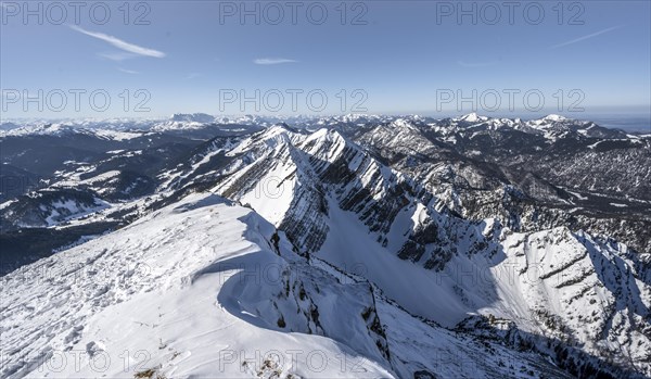 View from the summit of the Sonntagshorn in winter